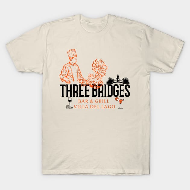 Three Bridges Bar & Grill Villa Del Lago Coronado Springs Resort T-Shirt by Joaddo